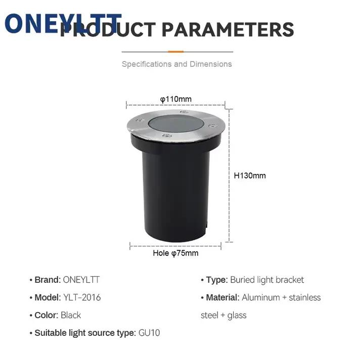 Spot Lumineux LED Encastrable dans le Sol, Éclairage d'Extérieur, Étanche, 12V 85-265V, GU10 MR16