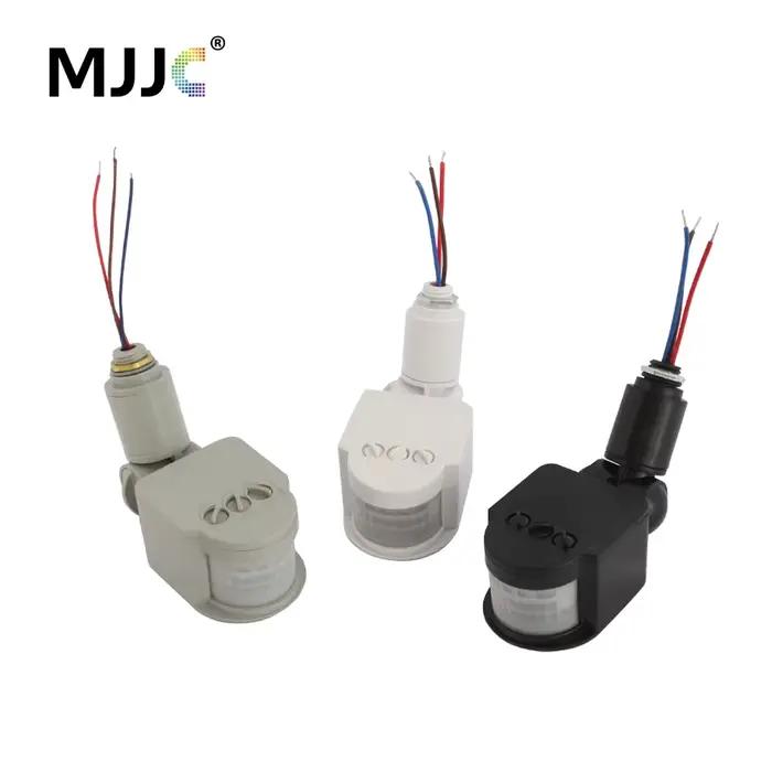 Capteur de mouvement 220V 12V, détecteur de mouvement infrarouge automatique PIR, 220V, rotatif à 18