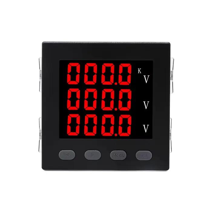 Compteur de tension triphasé 3P4L 3P3L, 96x96mm, LED, numérique intelligent, voltmètre AC220V, panne
