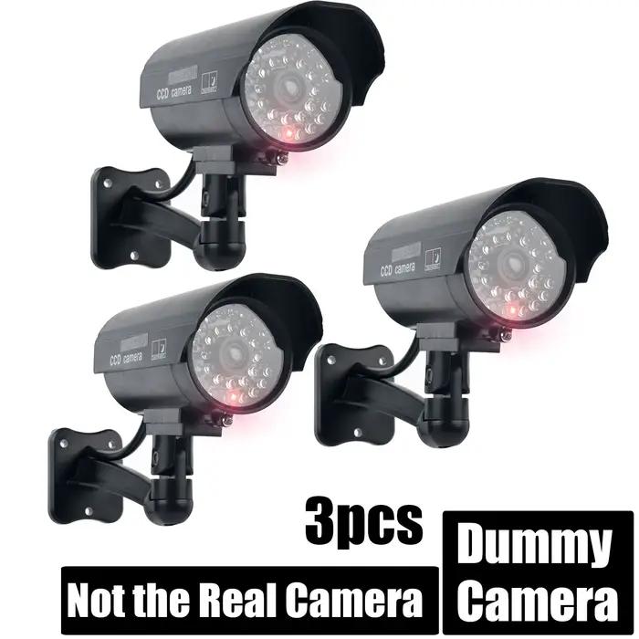 Eleopard fausse caméra factice étanche sécurité CCTV caméra de Surveillance avec lumière Led rouge c