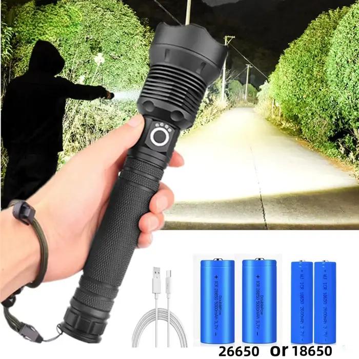 USB puissant xhp70.2 lampe de poche torche Super lumineux Rechargeable Zoom LED torche tactique xhp7