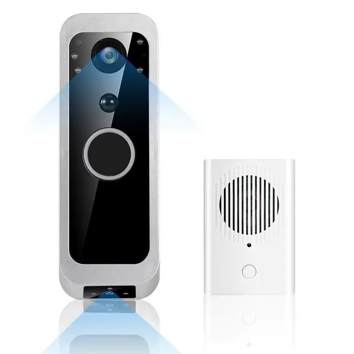 Sonnette vidéo IP WiFi iCam365 APP 2MP 1080P à double objectif, faible consommation, caméra de porte