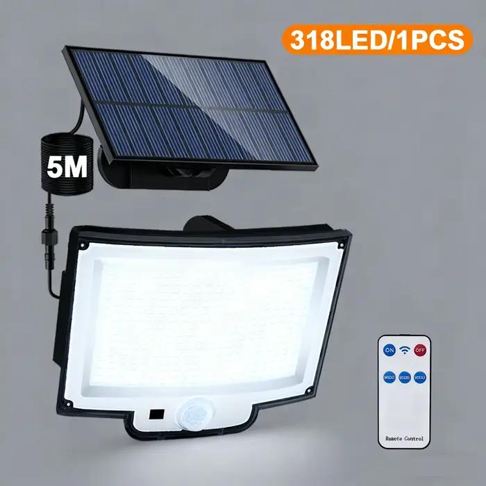 Lampe solaire extérieure à détecteur de mouvement 400 LED, éclairage mural solaire 3 modes, étanche,