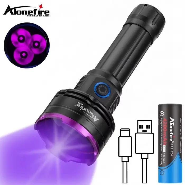 3 Led 30W 365nm/395nm lampe de poche UV haute puissance durcissement aux ultraviolets Scorpion miner