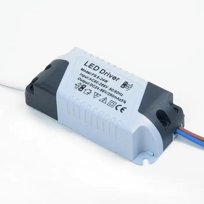 Pilote LED 280mA 8-24W AC 110V 220V à DC 24V, transformateur d'éclairage, panneau de plafonnier, ada