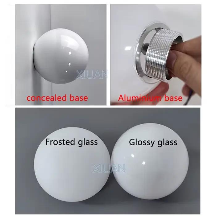 Lampe boule de verre moderne blanc laiteux lampes murales en verre pour chambre salon canapé fond Ba