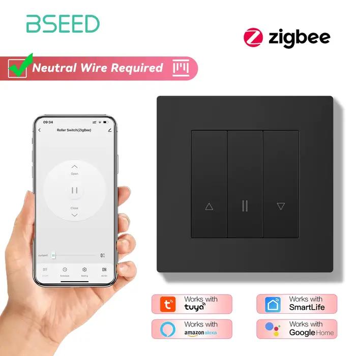 BSEED – interrupteur de volet intelligent Zigbee série E, pour stores électriques motorisés, volet r