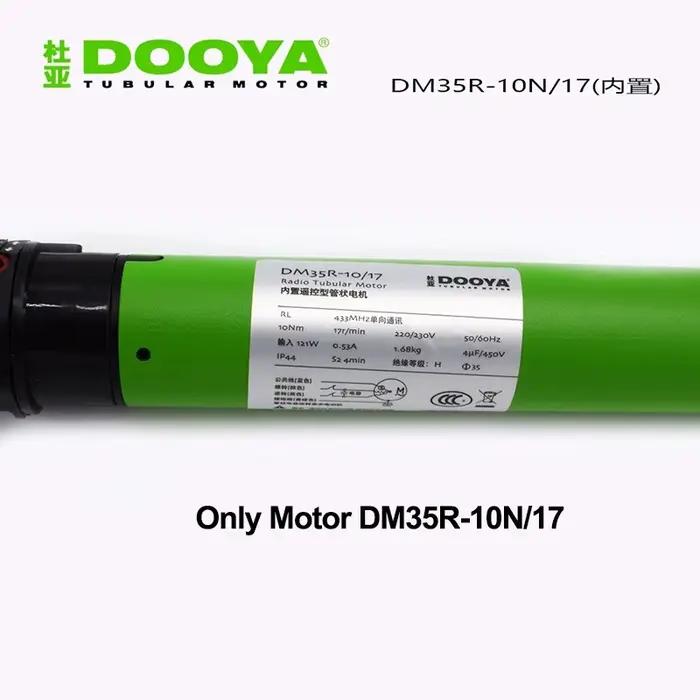 Moteur tubulaire Dooya DM35R 10/17 pour tous types de stores enrouleurs, 220V/230V 50/60Hz, télécomm