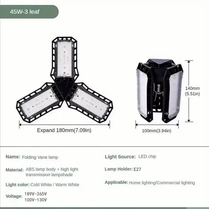 Ampoules de garage LED, 40W 60W 80W10000LM, éclairage de garage super lumineux, lumière de magasin L