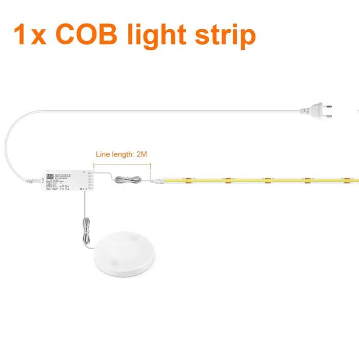 Dimmable LED armoire lumière COB bande cuisine étagère garde-manger vitrine chambre placard rétro-éc