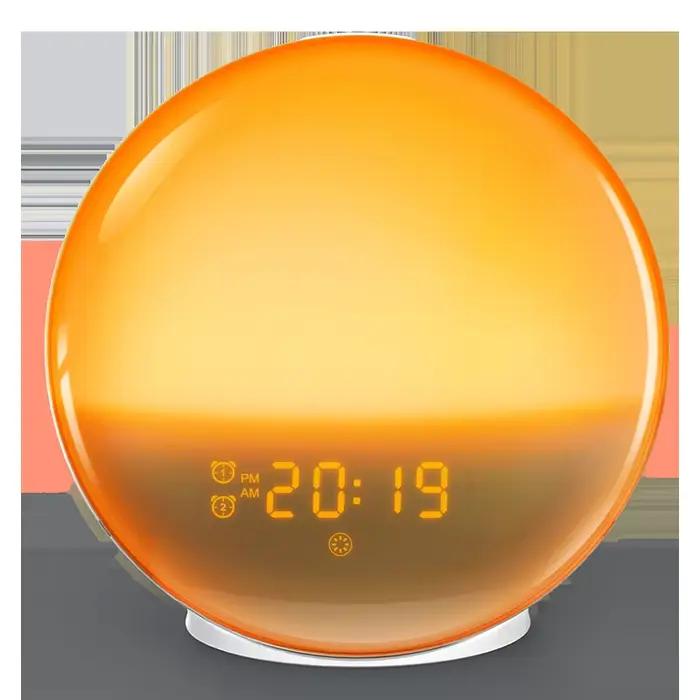 Réveil lever du soleil, réveil lumineux, Simulation du lever du soleil/coucher du soleil, horloge nu