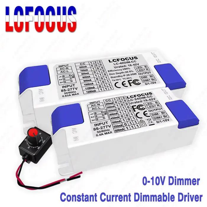 0-10V Gradation LED Driver 1W 3W 5W 10W 20W 30W 50W Transformateur d'éclairage Courant constant 300m