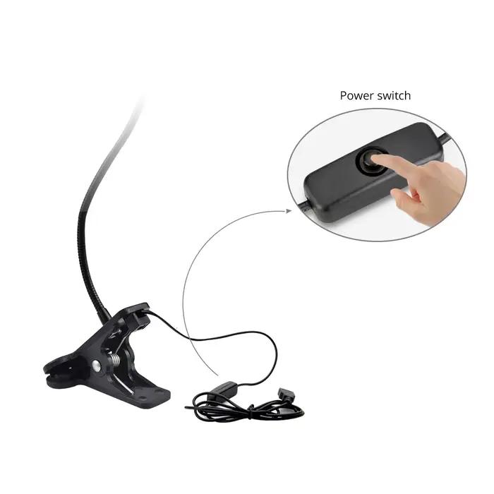 Lampe d'alimentation USB lampe de lecture avec Clip de support lampe de Table Flexible lampes de lec