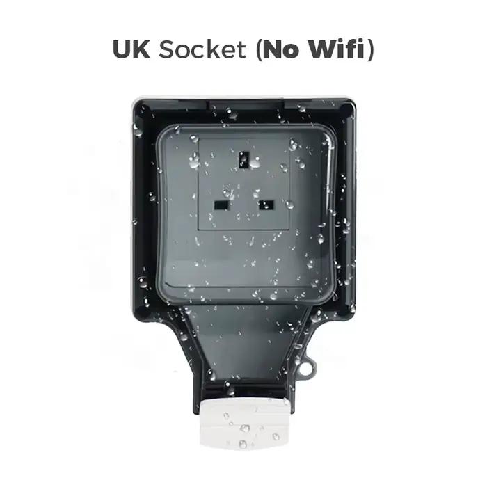 Avoir-Tuya WiFi Smart Socket, Prise électrique extérieure étanche IP66, Adaptateur de prise britanni