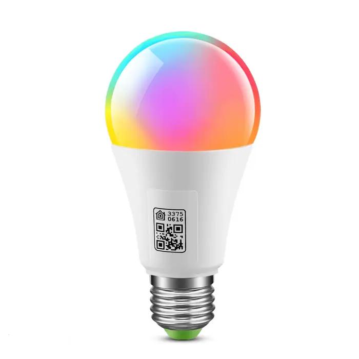 Homekit-Ampoule LED Intelligente, Wifi, RGBCW, 85V-265V, Application Smart Home, Commande Vocale, Co