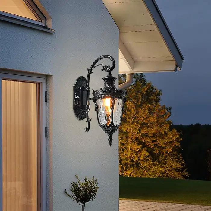 LOYALHEARTD-Applique Murale Imperméable Noire, Luminaire d'Extérieur, Idéal pour un Jardin ou une Vé