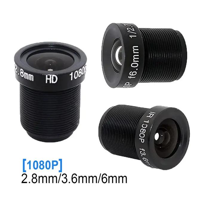 Objectif de vidéosurveillance HD 1080P 2.8/3.6/6mm, objectif de caméra de sécurité M12 2MP ouverture