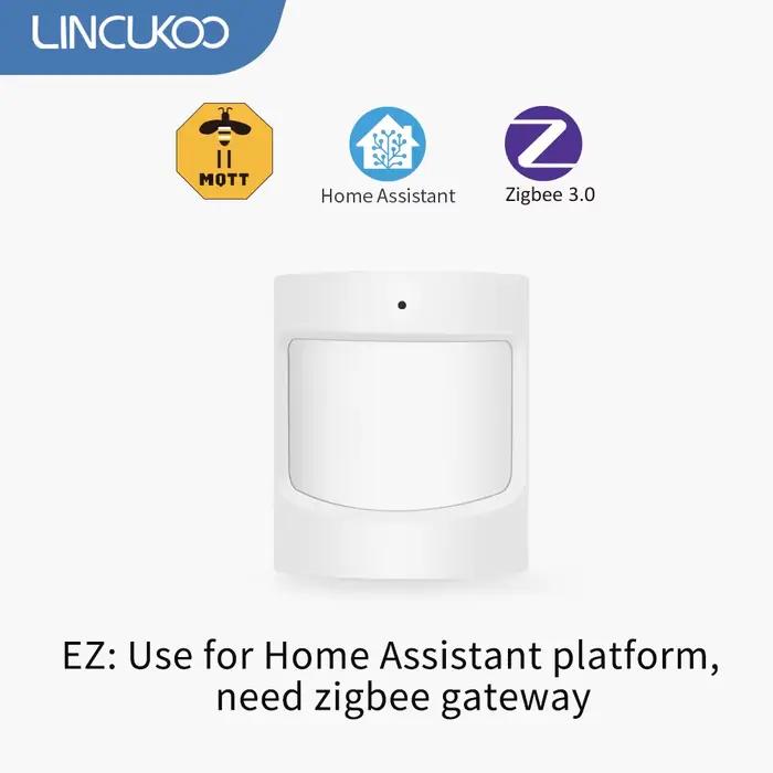 Détecteur de mouvement intelligent PIR Lincukoo ZigBee, sécurité domestique, anti-intrusion, liaison