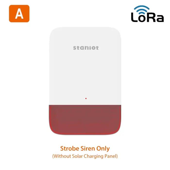 Sirène stroboscopique sans fil Staniot LoRa, étanche, 120 dB, alarme à haut niveau sonore, fonctionn