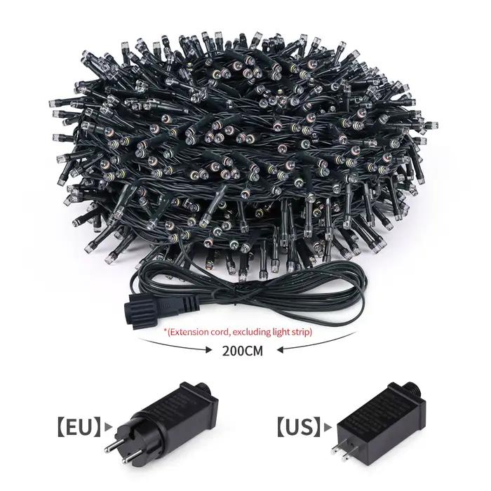 50M 100M lumières de noël guirlande décorative LED chaîne 110V 220V extérieur étanche fée lumières p