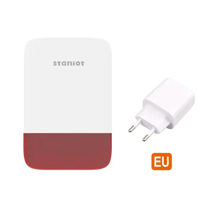 Sirène intérieure/extérieure à décibel élevé 120dB, avec batterie 5000mAh, alarme de sécurité sans f