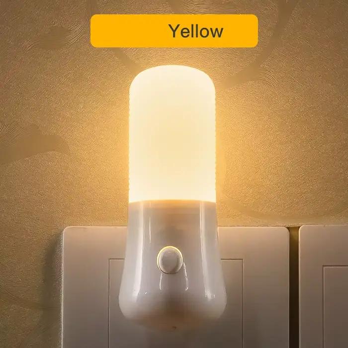 Prise ue/US veilleuses LED veilleuse bouton poussoir interrupteur chambre lampe de chevet chambre de
