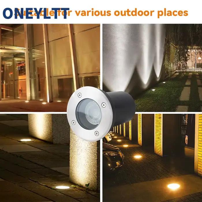 Spot Lumineux LED Encastrable dans le Sol, Éclairage d'Extérieur, Étanche, 12V 85-265V, GU10 MR16
