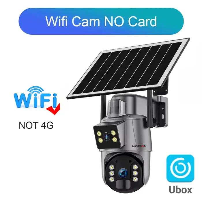 LS cigUbox-Caméra EpiSolar Wifi sans fil, écran de touristes extérieurs, 4K, poignées humaines, suiv