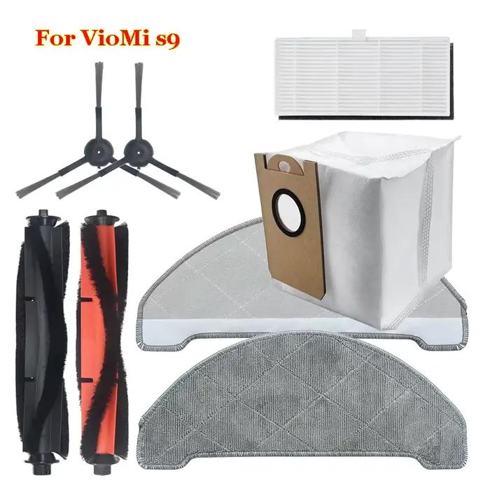Pièces de rechange pour aspirateur robot VioMi s9, brosse principale, brosse latérale, filtre Hepa, 