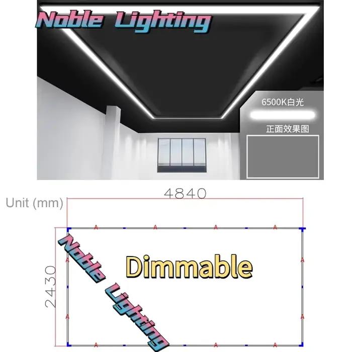 Lumière LED de garage à intensité variable, 4,8 x graphite m, lampe hexagonale personnalisée, éclair
