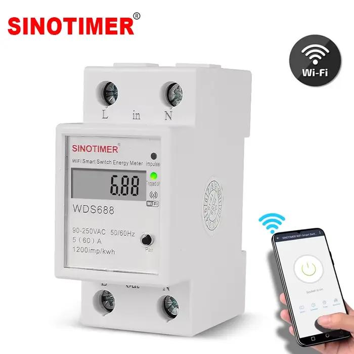 Consommation électrique numérique kWh Din Rail compteur d'énergie intelligent WiFi compteur de puiss