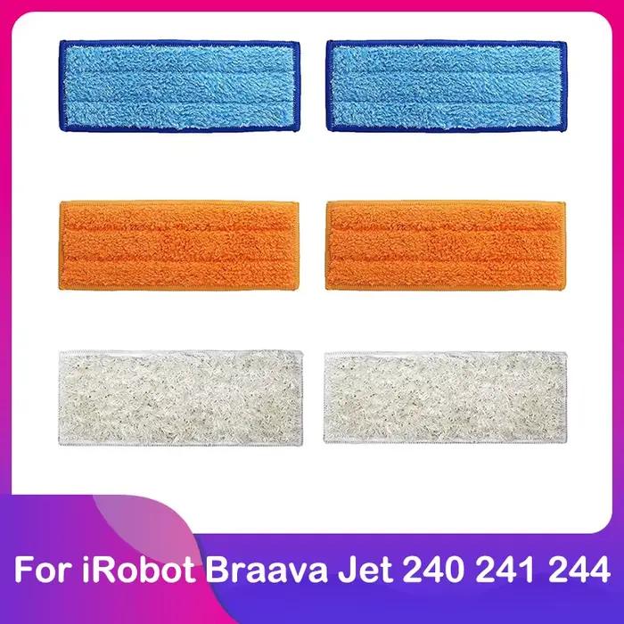 Compatible avec iRobot Braava Jet 240 241 244 Chiffon lavable de remplacement Humide / Sec / Légèrem