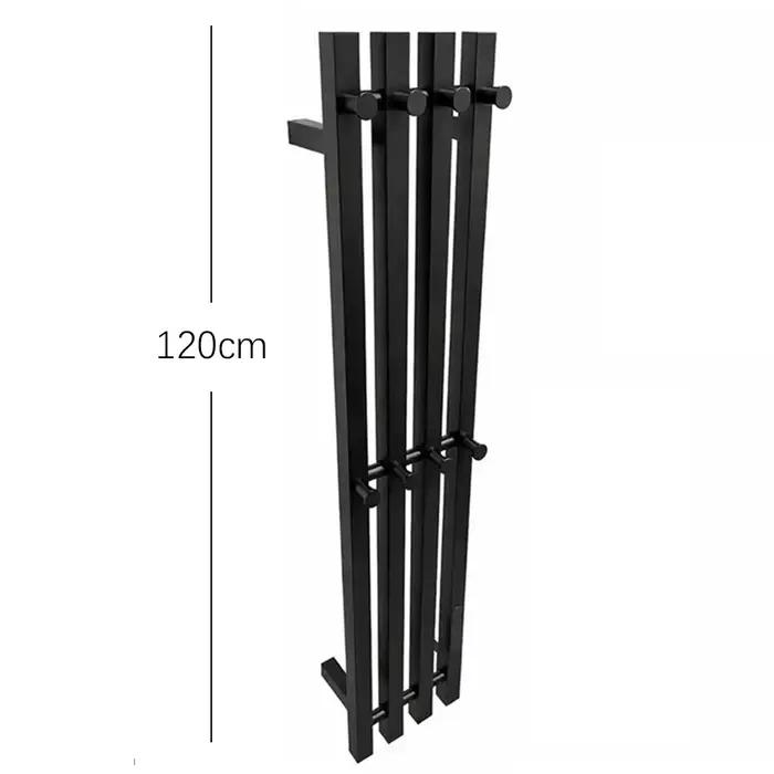 Sèche-serviettes électrique mural pour salle de bain, radiateur chauffant 120 cm à 3/4 barres, à bra