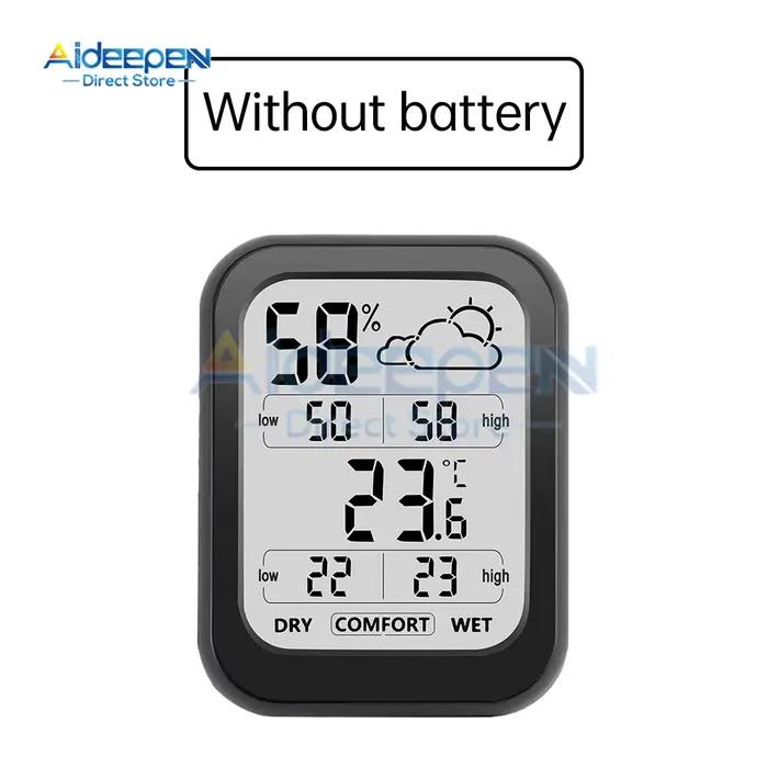 Compteur numérique LCD de température et d'humidité, électronique domestique d'intérieur avec affich