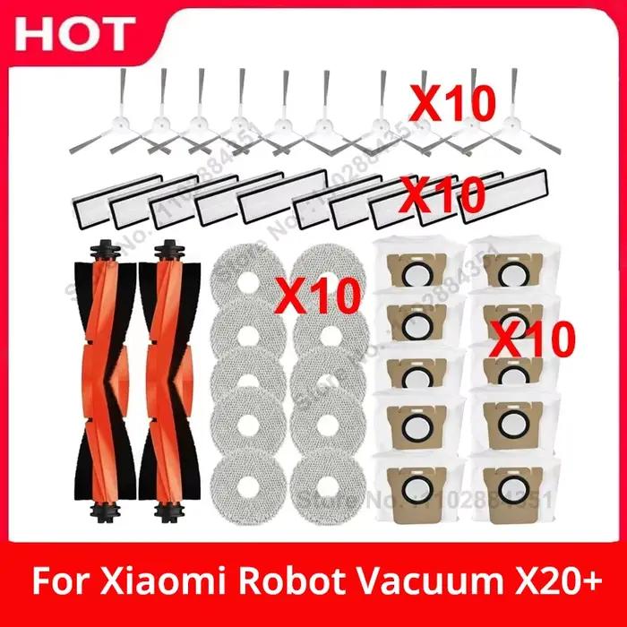 Pièces de rechange pour aspirateur Robot Xiaomi X20 + / X20 Plus, accessoires, brosse latérale princ