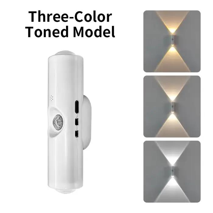 Capteur de mouvement veilleuse 7 changement de couleur LED applique murale sans fil projecteur Recha