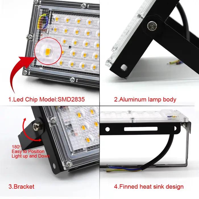 Projecteur LED extérieur 50W 100W 150W 220V projecteur étanche intérieur LED Spot extérieur lampadai
