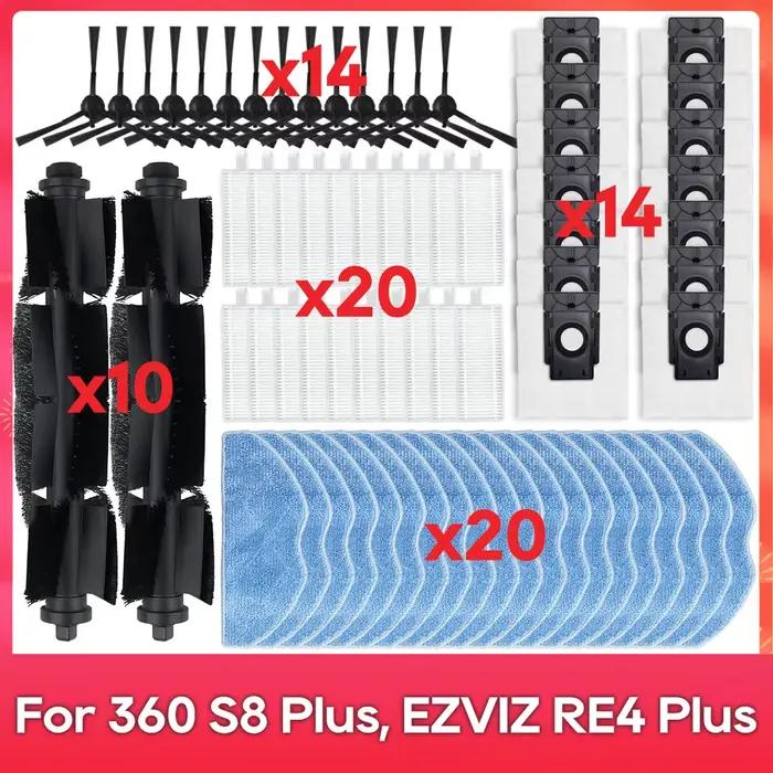 Compatible pour ( 360 S8, S8 Plus, Honor Choice R2, R2S Lite, EZVIZ RE4 Plus, RE5 Plus ) Brosse Prin