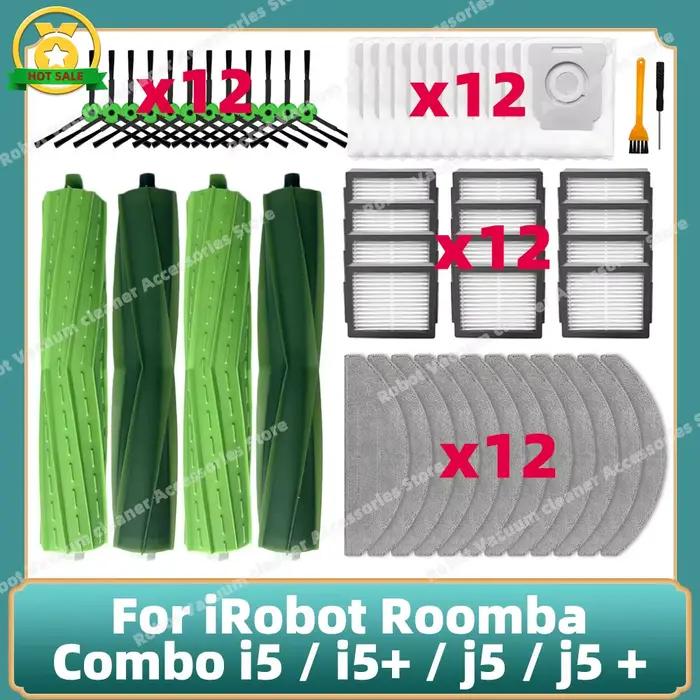 Compatible pour iRobot Roomba Combo i5 / i5 + / j5 / j5 + Robot aspirateur brosse latérale principal