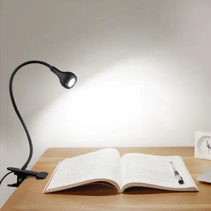Lampe d'alimentation USB lampe de lecture avec Clip de support lampe de Table Flexible lampes de lec