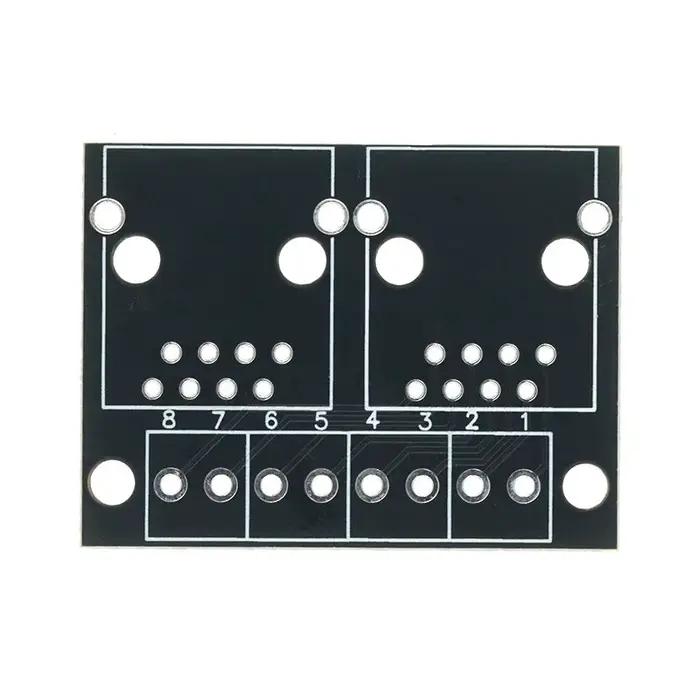 Carte adaptatrice de port réseau RJ45, double prise femelle RJ45 vers bornier de câblage 8P à espace