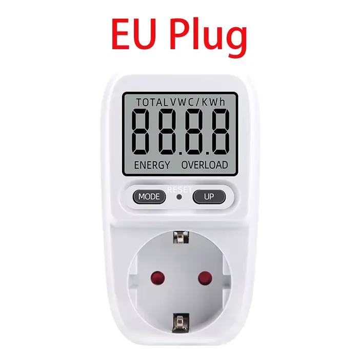 Compteur de puissance électrique, wattmètre LCD, prise de facturation, testeur électrique, prise de 
