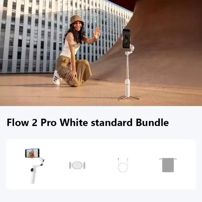 Insta360 Flow 2 Pro Stabilisateur de cardan portable AI Cinéma 360 °   Suivi de zoom actif Infinite 