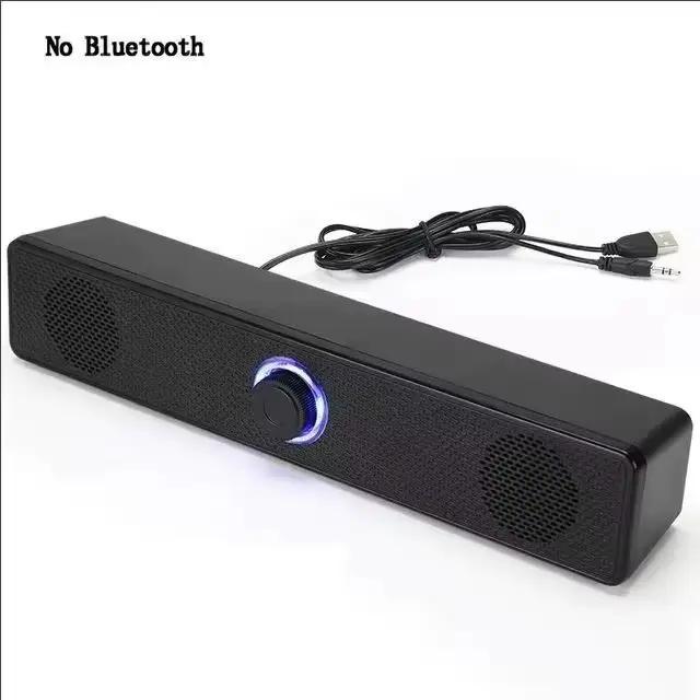 Barre de son pour PC, haut-parleur filaire et Bluetooth, alimentée par USB, pour TV, PC, ordinateur 