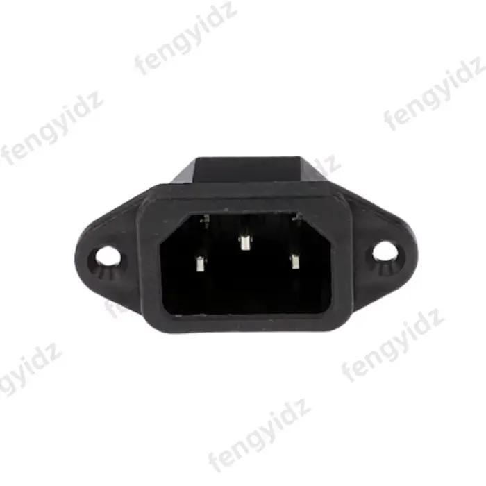 Prise électrique AC IEC320 C14 C13, 3 connecteurs d'entrée mâles et femelles, support de prise à 3 b