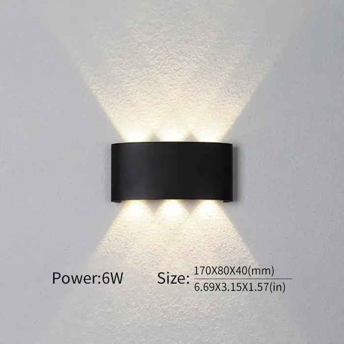6W mur LED lumière extérieure étanche jardin clôture intérieure mode applique pour chambre chevet sa