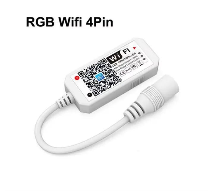 Bande lumineuse LED WiFi Bluetooth RGB RGBW RGB + CCT RF/IR, télécommande DC 5V 12V 24V, application
