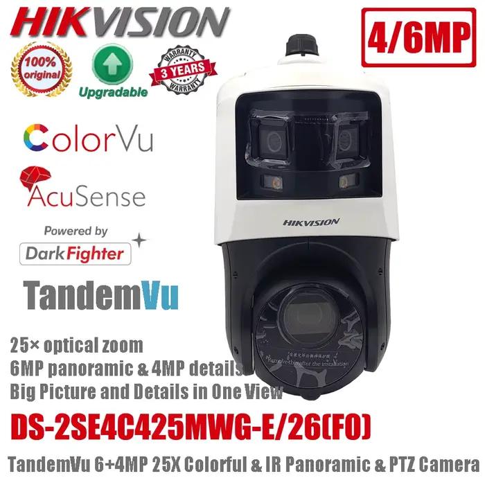Hikvision TurnVu d'origine DS-2SE4C425MWG-E/26(F0) TandemVu 6 + 4MP 25X Colorful & IR DarkFighter Ac