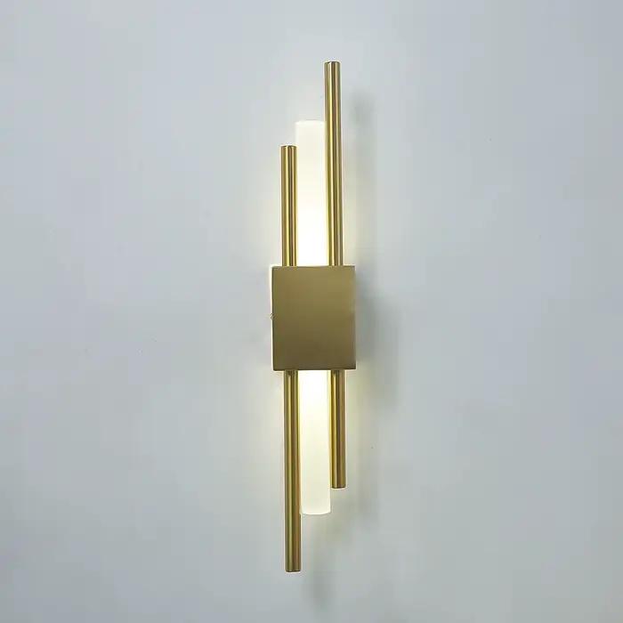 Applique murale LED moderne lampes murales noir et Bronze laiton or métal acrylique tuyau lampes mur