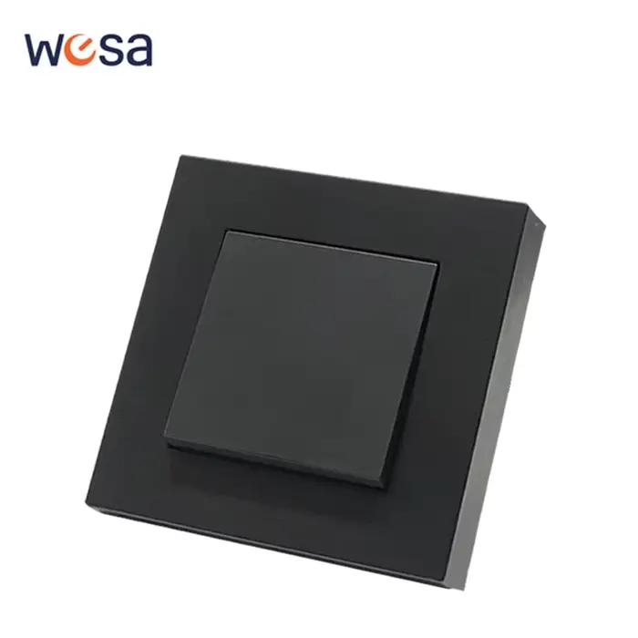 WESA prise de courant noire 16A prise électrique Standard avec prise de terre ignifuge peinture en a